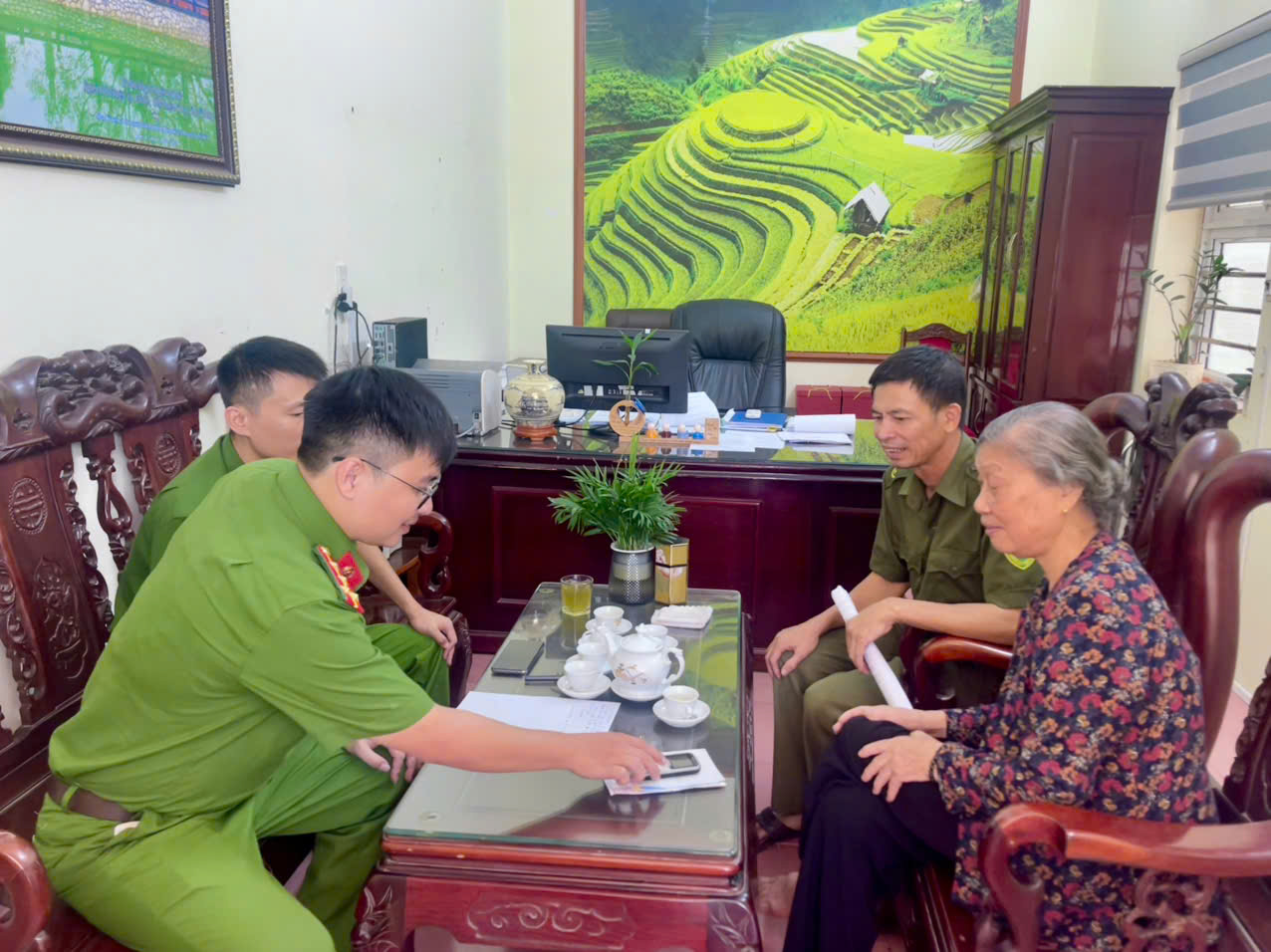 Công an xã Yết Kiêu kịp thời ngăn chặn vụ lừa đảo chiếm đoạt tài sản